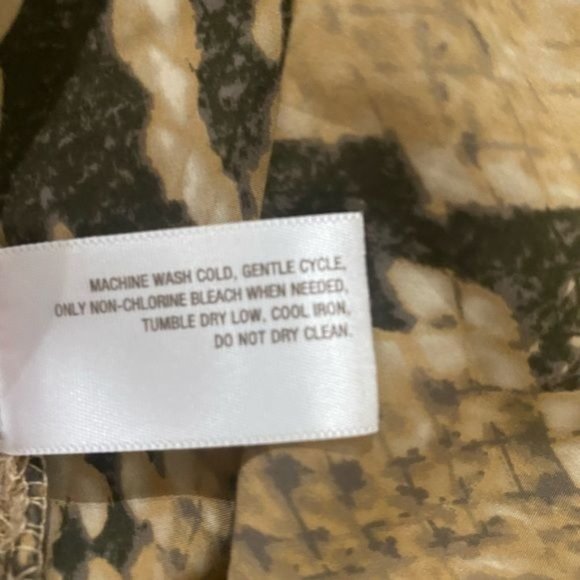 Reyna Angora tan snake print dress long sleeve size XL - Picture 7 of 11